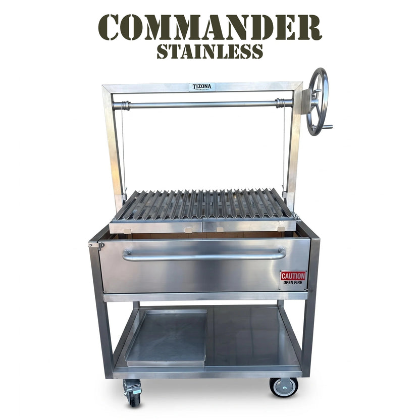 Tizona Commander Stainless live fire grill