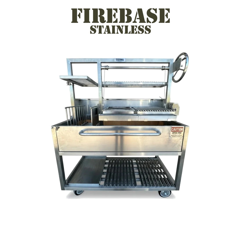 Tizona Firebase Stainless live-fire grill