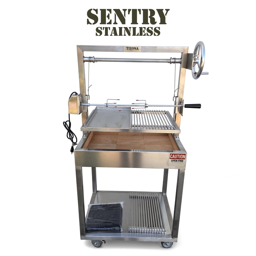 Tizona Sentry stainless live fire grill