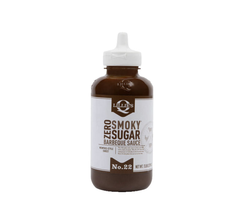Lillie’s Q Zero Sugar Smoky Barbeque Sauce bottle