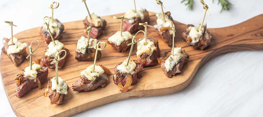 Xtreme — Steak Bites with Blue Cheese and Onions