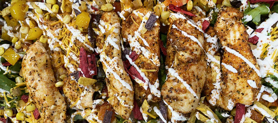 Lanes BBQ – Fiesta Oven Roasted Chicken Salad with Cubano Dressing