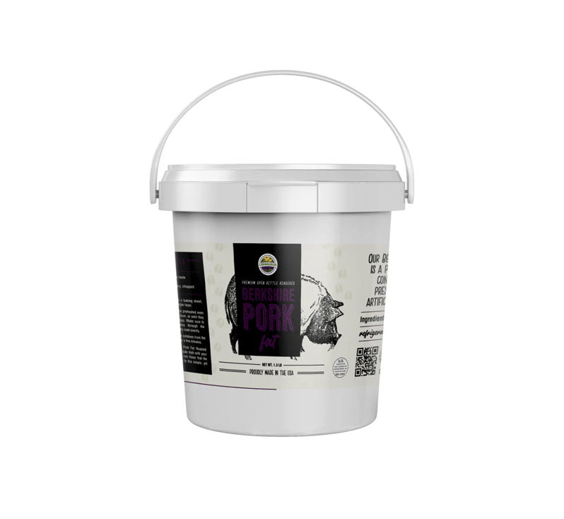 1.5 lb tub of Berkshire breed gourmet pork lard