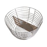 18" Stainless Steel Rotisserie Basket with Divider