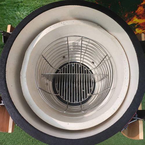 21" Stainless Steel Rotisserie Basket with Divider