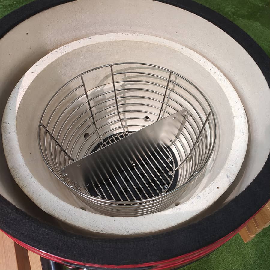 24" Stainless Steel Rotisserie Basket with Divider
