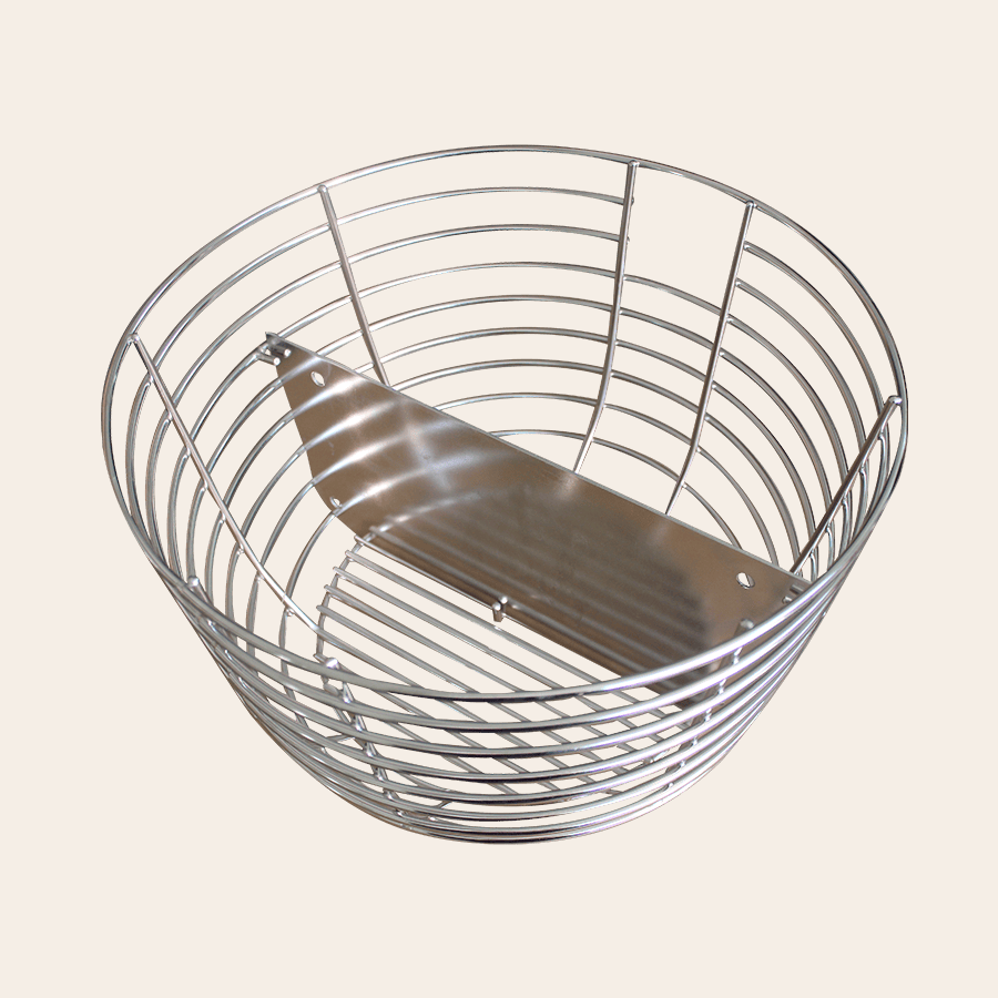 27" Stainless Steel Rotisserie Basket with Divider