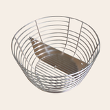 27" Stainless Steel Rotisserie Basket with Divider