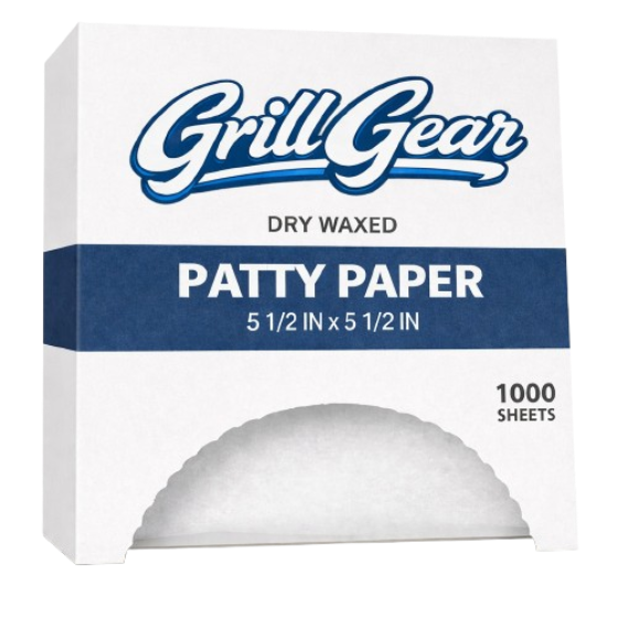 Grill Gear patty paper sheets used for burger prep
