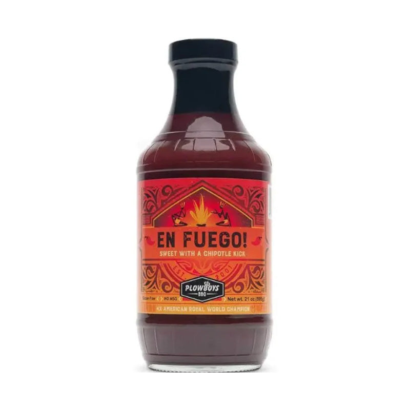 Plowboys En Fuego BBQ Sauce bottle