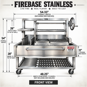 Tizona Firebase Stainless live-fire grill, photo 3