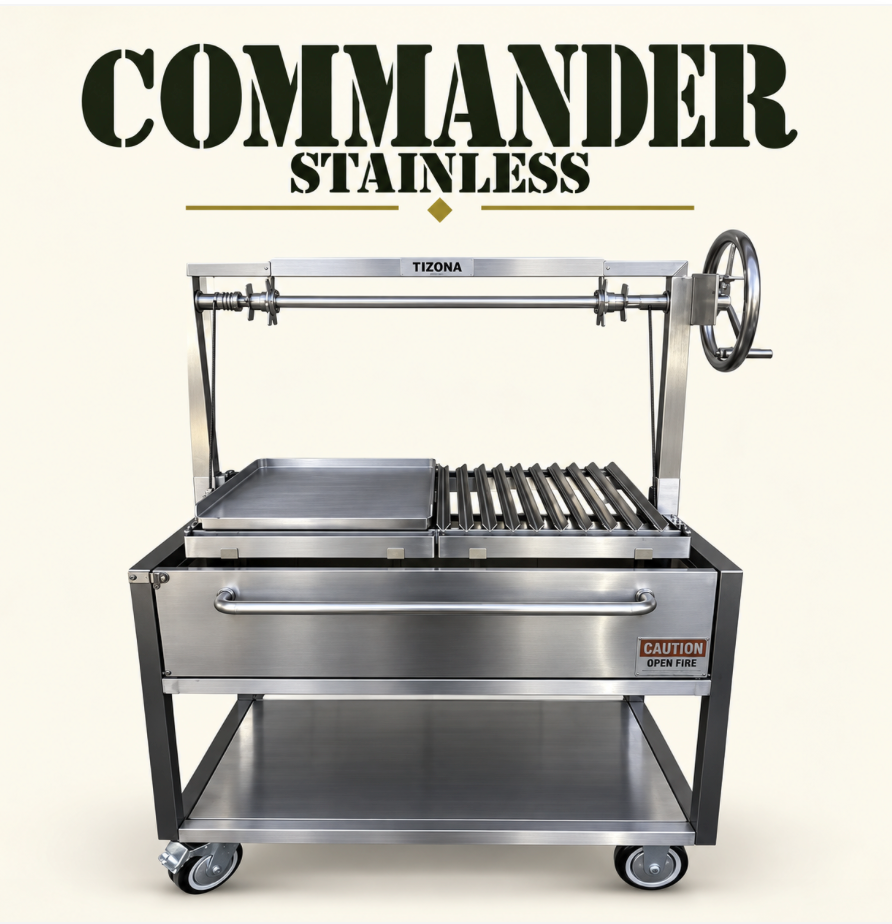 Tizona Commander Stainless live-fire grill, photo 3