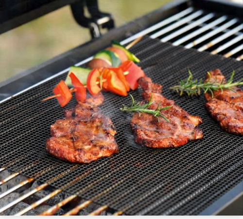 1-Pack Non-Stick BBQ Grill Mesh Reusable Grill Mat Easy to Clean
