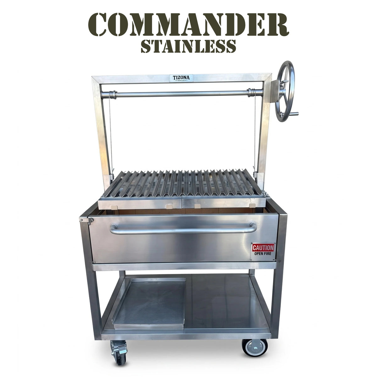 Tizona Commander Stainless live fire grill