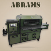 Tizona Abrams pellet grill, three-quarter view