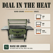 Tizona Commander hand-crank adjustable grate