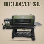 Tizona Hellcat XL pellet grill, front view