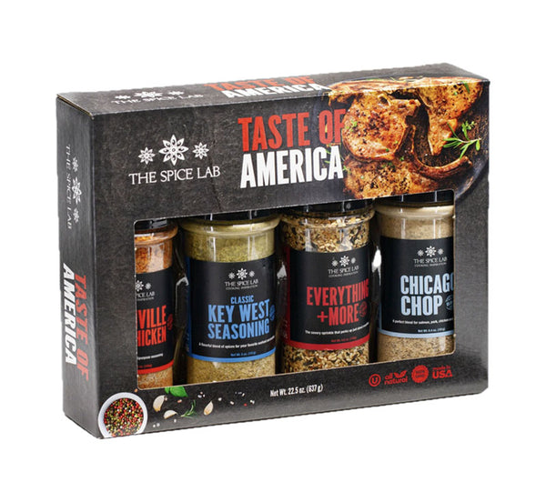 Taste of America seasoning collection gift set with multiple spice bottles