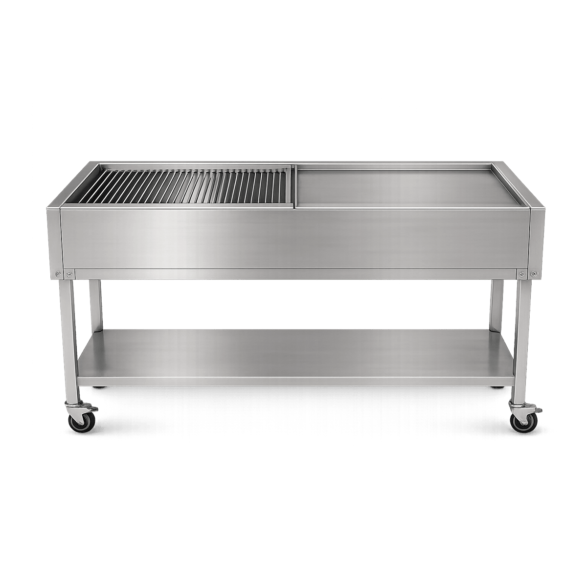 TG960C Santa Maria Charcoal Grill Cart with Fire Brick Base, Dual BBQ Grates & Ash Drawer - Image 3
